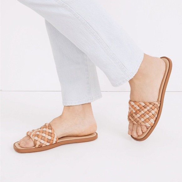 MADEWELL The Suzi Slide Sandal in Multi Woven Leather 7.5 - Picture 10 of 11